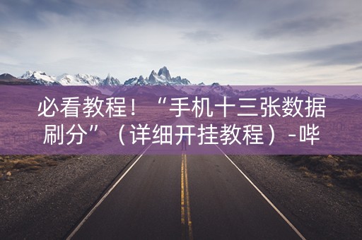 必看教程！“手机十三张数据刷分”（详细开挂教程）-哔哩哔哩