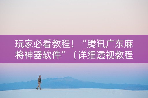 玩家必看教程！“腾讯广东麻将神器软件”（详细透视教程）-哔哩哔哩