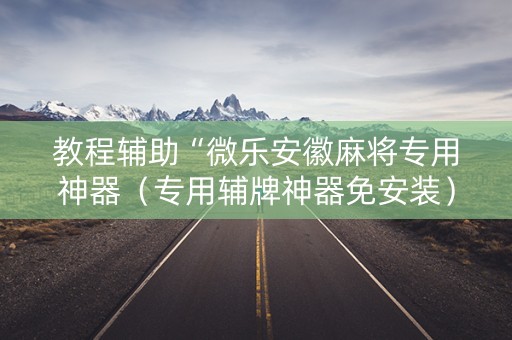 教程辅助“微乐安徽麻将专用神器（专用辅牌神器免安装）
