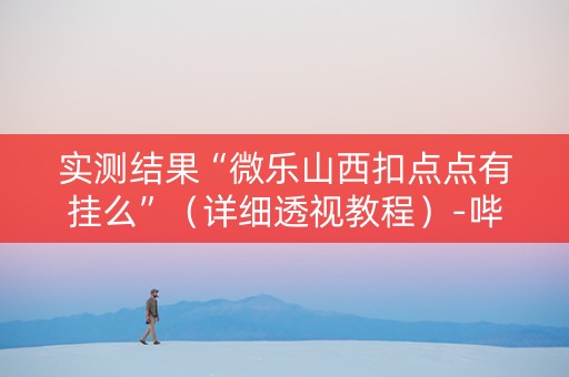 实测结果“微乐山西扣点点有挂么”（详细透视教程）-哔哩哔哩