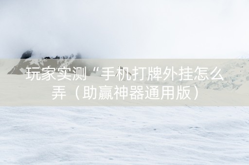 玩家实测“手机打牌外挂怎么弄（助赢神器通用版）