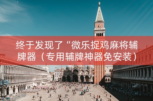 终于发现了“微乐捉鸡麻将辅牌器（专用辅牌神器免安装）