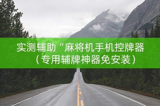 实测辅助“麻将机手机控牌器（专用辅牌神器免安装）