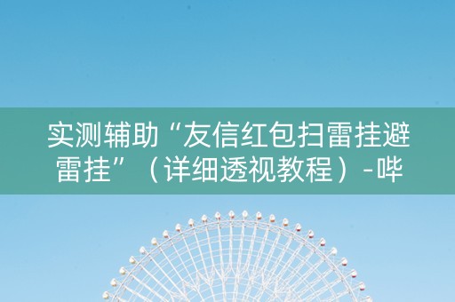 实测辅助“友信红包扫雷挂避雷挂”（详细透视教程）-哔哩哔哩
