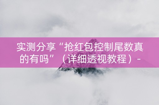 实测分享“抢红包控制尾数真的有吗”（详细透视教程）-哔哩哔哩