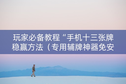 玩家必备教程“手机十三张牌稳赢方法（专用辅牌神器免安装）
