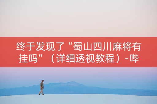 终于发现了“蜀山四川麻将有挂吗”（详细透视教程）-哔哩哔哩