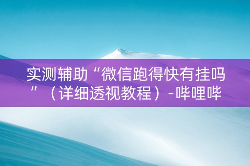 实测辅助“微信跑得快有挂吗”（详细透视教程）-哔哩哔哩
