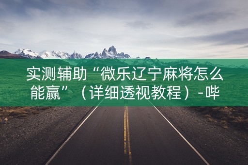 实测辅助“微乐辽宁麻将怎么能赢”（详细透视教程）-哔哩哔哩