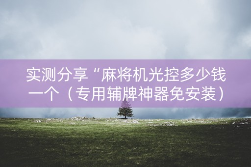 实测分享“麻将机光控多少钱一个（专用辅牌神器免安装）