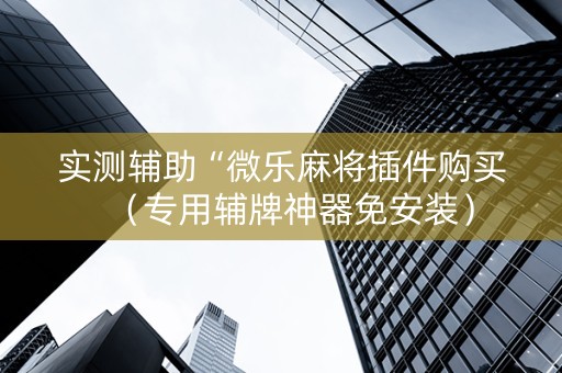 实测辅助“微乐麻将插件购买（专用辅牌神器免安装）