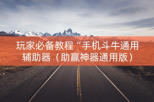 玩家必备教程“手机斗牛通用辅助器（助赢神器通用版）