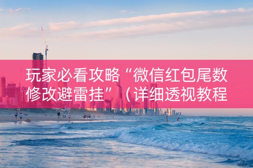 玩家必看攻略“微信红包尾数修改避雷挂”（详细透视教程）-哔哩哔哩