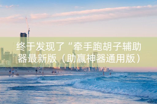 终于发现了“牵手跑胡子辅助器最新版（助赢神器通用版）