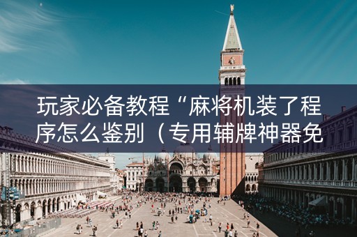 玩家必备教程“麻将机装了程序怎么鉴别（专用辅牌神器免安装）