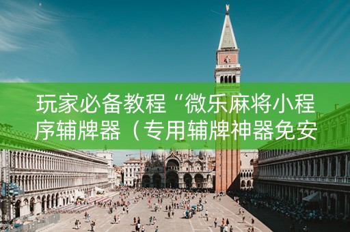 玩家必备教程“微乐麻将小程序辅牌器（专用辅牌神器免安装）