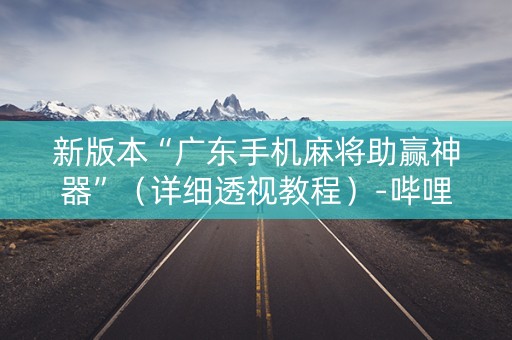 新版本“广东手机麻将助赢神器”（详细透视教程）-哔哩哔哩