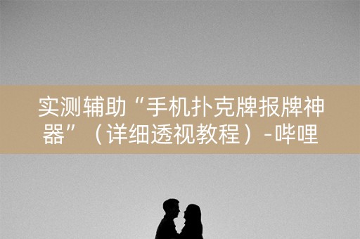 实测辅助“手机扑克牌报牌神器”（详细透视教程）-哔哩哔哩