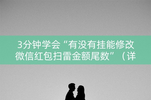 3分钟学会“有没有挂能修改微信红包扫雷金额尾数”（详细透视教程）-哔哩哔哩