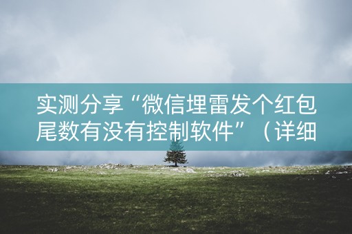 实测分享“微信埋雷发个红包尾数有没有控制软件”（详细透视教程）-哔哩哔哩
