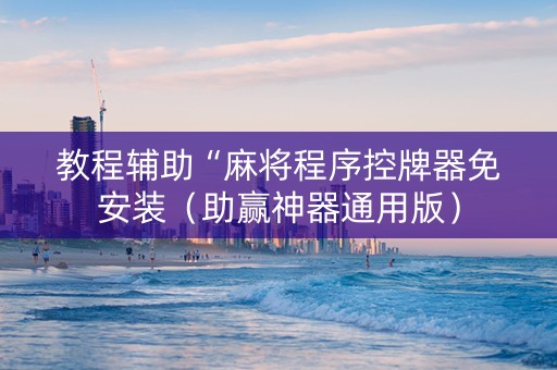 教程辅助“麻将程序控牌器免安装（助赢神器通用版）