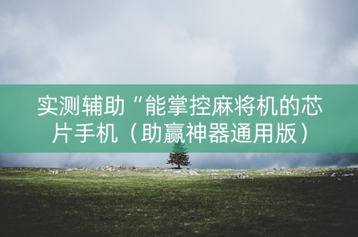 实测辅助“能掌控麻将机的芯片手机（助赢神器通用版）
