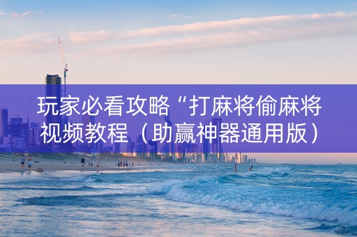 玩家必看攻略“打麻将偷麻将视频教程（助赢神器通用版）
