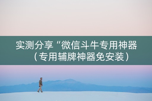 实测分享“微信斗牛专用神器（专用辅牌神器免安装）