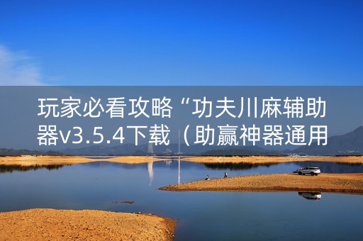 玩家必看攻略“功夫川麻辅助器v3.5.4下载（助赢神器通用版）