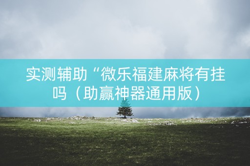 实测辅助“微乐福建麻将有挂吗（助赢神器通用版）