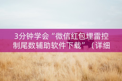 3分钟学会“微信红包埋雷控制尾数辅助软件下载”（详细透视教程）-哔哩哔哩