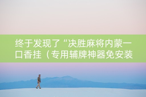终于发现了“决胜麻将内蒙一口香挂（专用辅牌神器免安装）