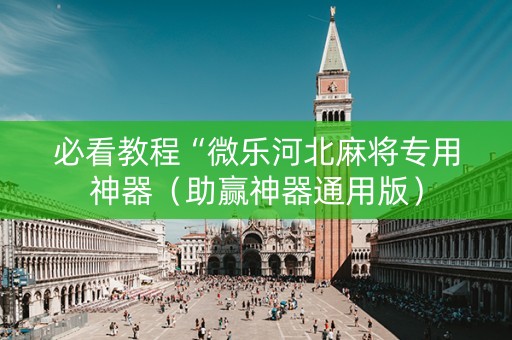 必看教程“微乐河北麻将专用神器（助赢神器通用版）