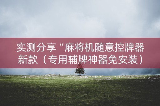 实测分享“麻将机随意控牌器新款（专用辅牌神器免安装）