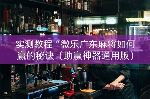 实测教程“微乐广东麻将如何赢的秘诀（助赢神器通用版）