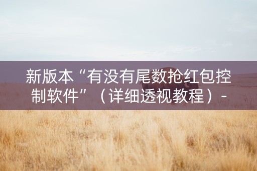 新版本“有没有尾数抢红包控制软件”（详细透视教程）-哔哩哔哩