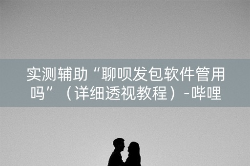 实测辅助“聊呗发包软件管用吗”（详细透视教程）-哔哩哔哩