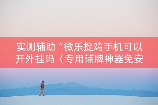 实测辅助“微乐捉鸡手机可以开外挂吗（专用辅牌神器免安装）