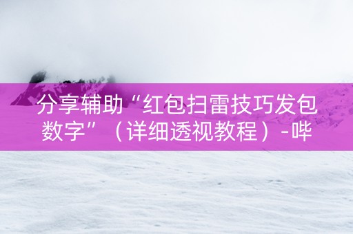 分享辅助“红包扫雷技巧发包数字”（详细透视教程）-哔哩哔哩