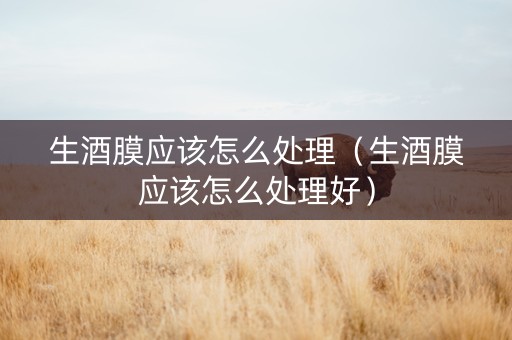 生酒膜应该怎么处理（生酒膜应该怎么处理好）