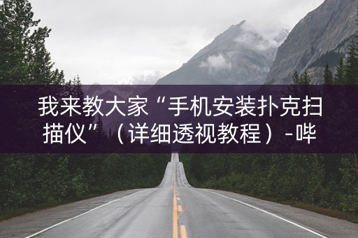 我来教大家“手机安装扑克扫描仪”（详细透视教程）-哔哩哔哩