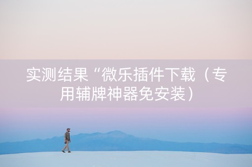 实测结果“微乐插件下载（专用辅牌神器免安装）