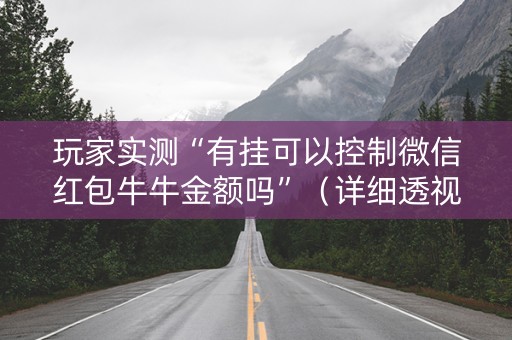玩家实测“有挂可以控制微信红包牛牛金额吗”（详细透视教程）-哔哩哔哩