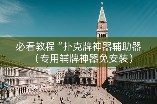 必看教程“扑克牌神器辅助器（专用辅牌神器免安装）