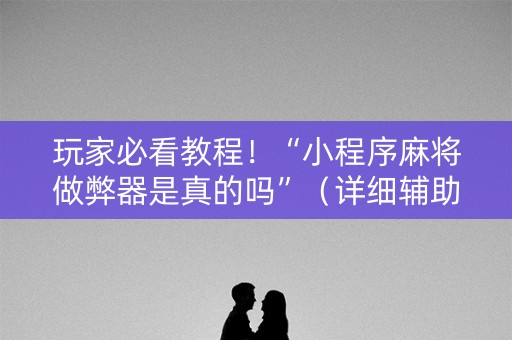 玩家必看教程！“小程序麻将做弊器是真的吗”（详细辅助教程）-哔哩哔哩