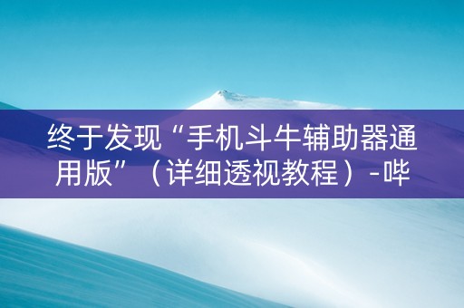 终于发现“手机斗牛辅助器通用版”（详细透视教程）-哔哩哔哩
