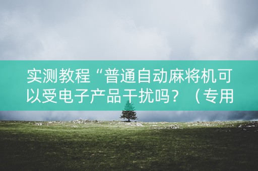 实测教程“普通自动麻将机可以受电子产品干扰吗？（专用辅牌神器免安装）