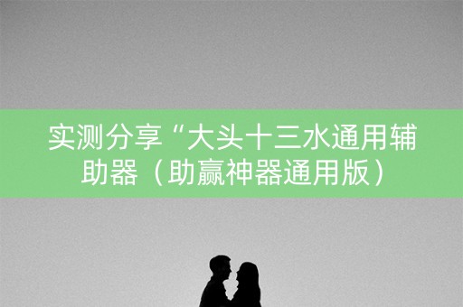 实测分享“大头十三水通用辅助器（助赢神器通用版）