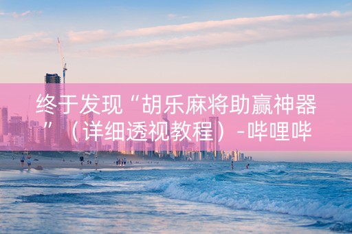 终于发现“胡乐麻将助赢神器”（详细透视教程）-哔哩哔哩