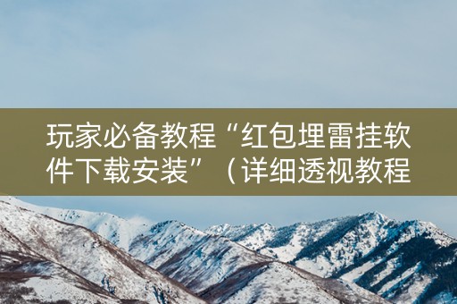 玩家必备教程“红包埋雷挂软件下载安装”（详细透视教程）-哔哩哔哩
